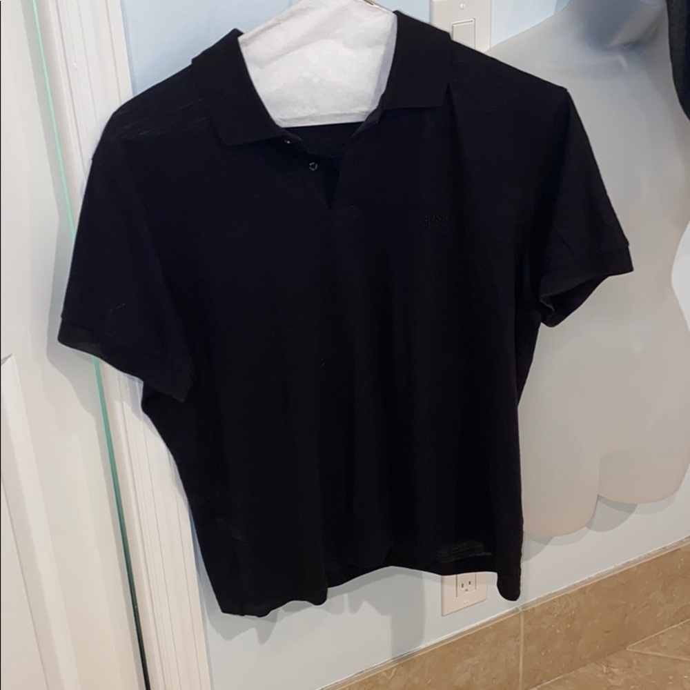 Men’s Black Hugo Boss Polo Shirt L